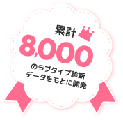 累計8,000万回のラブタイプ診断データをもとに開発